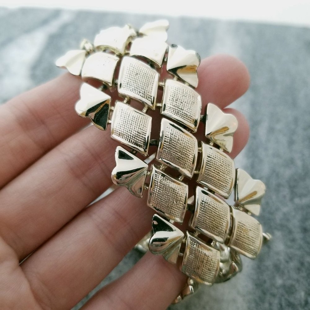 Coro Gold-Tone Geometric Bracelet